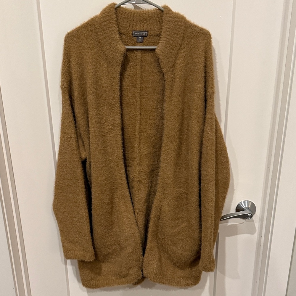 Cozy Open-Front with Zipper Cardigan